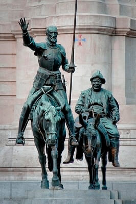 Don Quixote og Sancho i Madrid